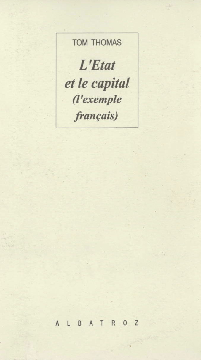 Couverture de « L’État et le capital », de Tom Thomas